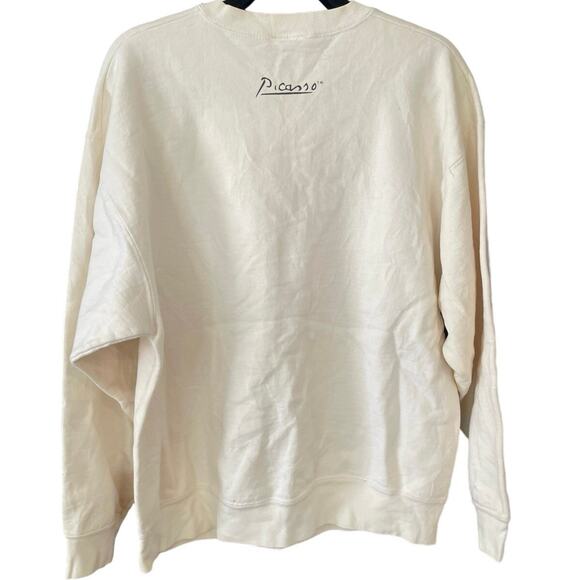 Vintage 90s Woman with a Yellow Hat Pablo Picasso 1995 Art Crewneck Adult Large - Picture 4 of 4